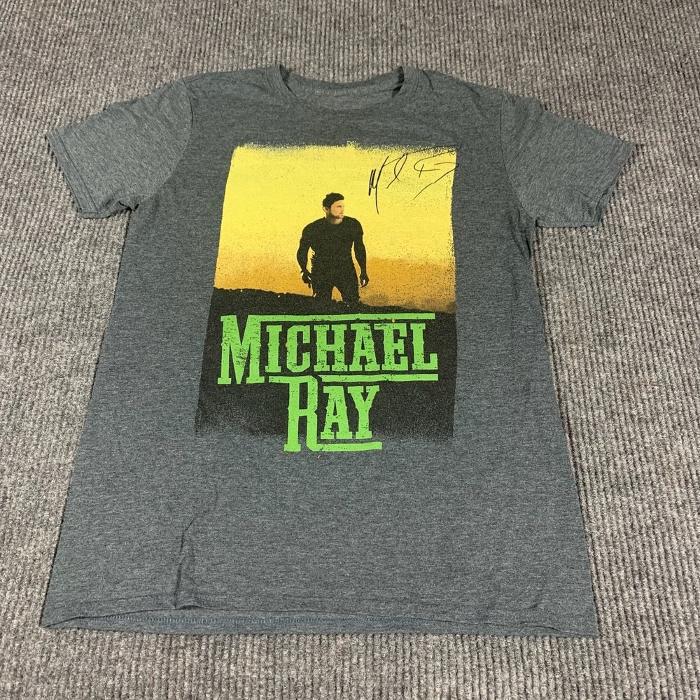 Michael Ray T Shirt Adult Small Gray Think A Little Less Tour Country Back Hit